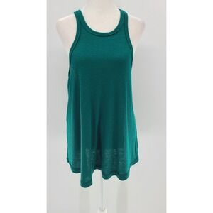 Intimately Free People Women Ribbed Tank Top Medium Womens Green Racerback Beach
